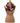 Brown Floral Chiffon Neck Wear